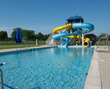 Pool with water slides