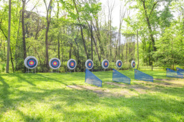 Archery field and targets