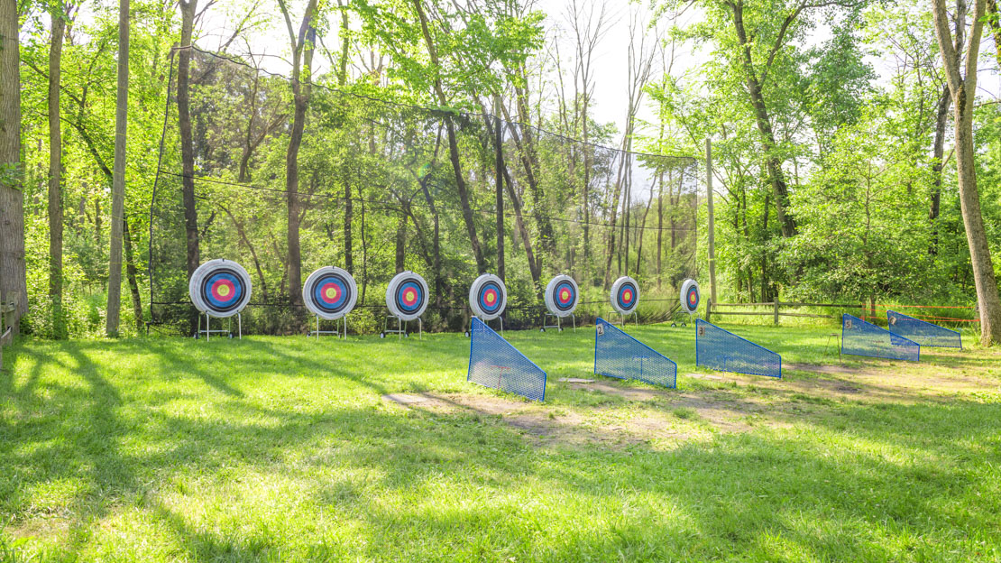 Archery field and targets