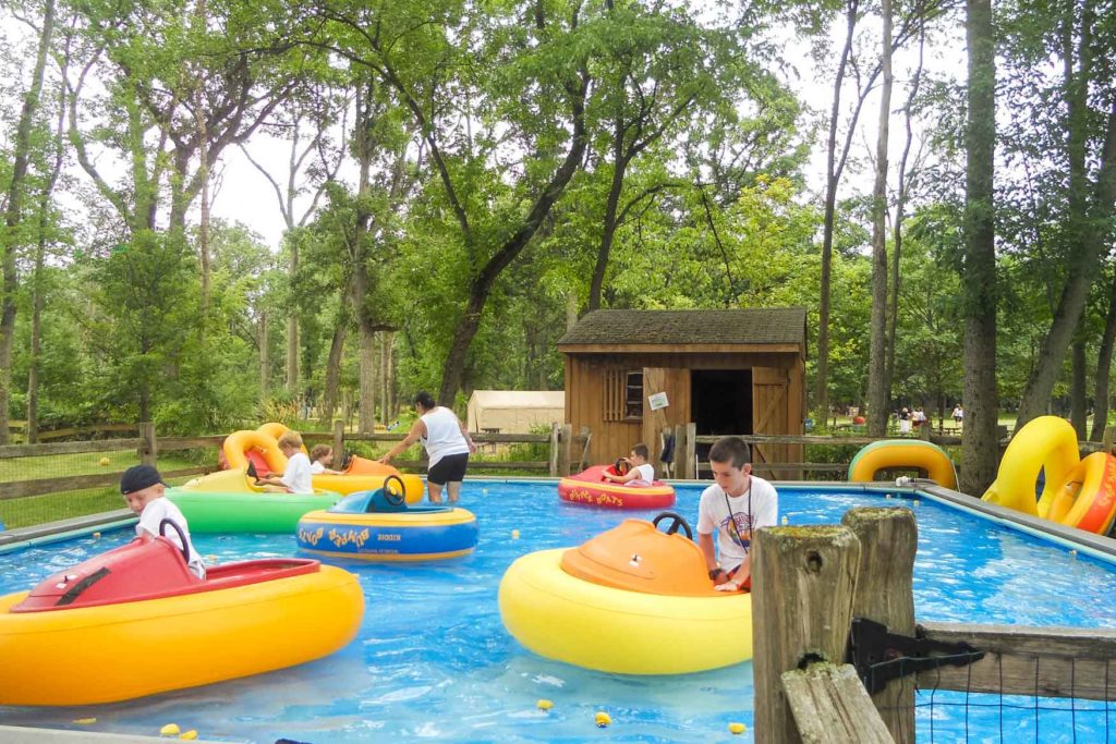 The bumper boat pool