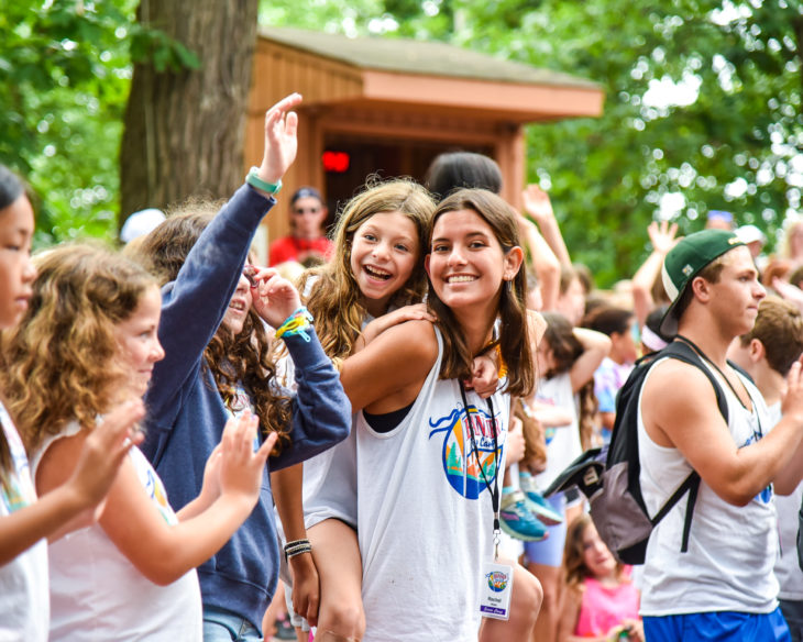 Female counselor and camper at Bannerama